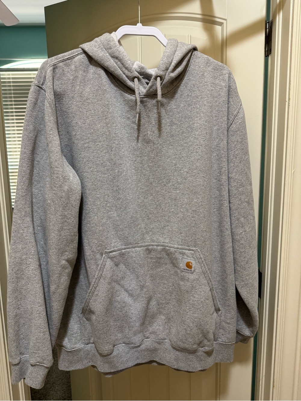 Carhartt Gray Pullover Hoodie with Front Pocket